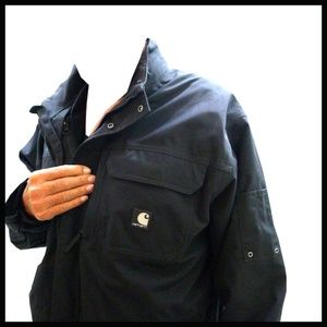 Carhartt Black Nylon C76 Work Jacket XL